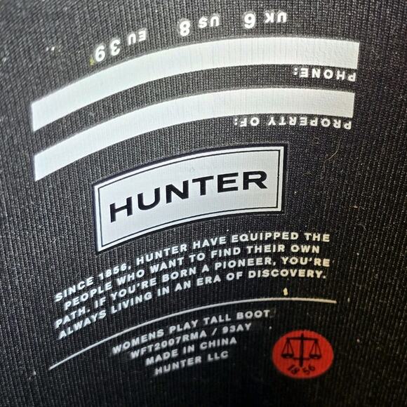 UsedGood - Hunter Womens Original Tall Boots, Black US 8 / UK 6 / EU 39 - Picture 8 of 8